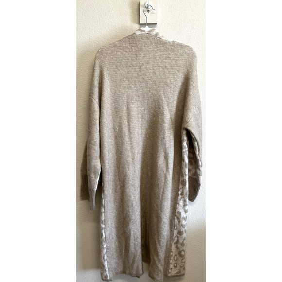 Topshop Animal Print Wool Blend Duster Cardigan Size 4-6 Tan Women's NEW - Picture 7 of 10